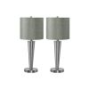 Lighting, Set Of 2, 24H, Table Lamp, Usb Port Included, Nickel