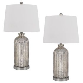 150W 3 way Towson glass table lamp. Priced and sold as pairs