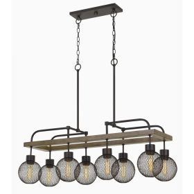 60W X 8 Forio Metal Chandelier With Mesh Round Shade (Edison Bulbs Not included)