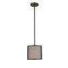 JULIANA Transitional 1 Light Rubbed Bronze Mini Ceiling Pendant 8" Wide
