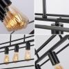 CHLOE Lighting IRONCLAD Industrial 5 Light Matt Black Island Pendant 33" Wide