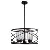 CHLOE Lighting IRONCLAD Industrial-Style Oil Rubbed Bronze 5 Light Large Pendant 23" Wide