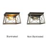 CHLOE Lighting Farmhouse-Style Two-Toned 2 Light Ceiling Flush Fixture 12" Wide