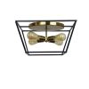 CHLOE Lighting Farmhouse-Style Two-Toned 4 Light Ceiling Flush Fixture 18" Wide
