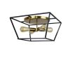CHLOE Lighting Farmhouse-Style Two-Toned 4 Light Ceiling Flush Fixture 18" Wide