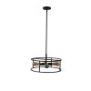CHLOE Lighting RYKER Farmhouse 4 Light Oil Rubbed Bronze Drum Ceiling Pendant 18" Wide