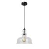 CHLOE Lighting TILIAN Transitional Matt Black 1 Light Ceiling Pendant 12" Wide