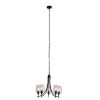 CHLOE Lighting WILLAN Transitional 5 Light Matt Black Up-Hanging Chandelier 21" Wide