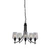 CHLOE Lighting WILLAN Transitional 5 Light Matt Black Up-Hanging Chandelier 21" Wide