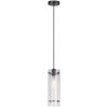 1LT Incandescent Pendant,  MB with CLR/FR Glass