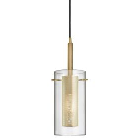 1LT Incandescent Pendant,  AGB, CLR Glass