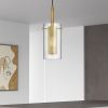 1LT Incandescent Pendant,  AGB, CLR Glass