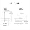4LT Incand 2 Tier Pendant, SC, WH Shade