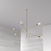 6LT Incandescent Adjustable Pendant, Aged Brass