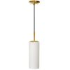 1LT Incandescent Pendant, AGB, WH Glass