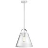 1LT Incandescent Pendant, PC, Clear Glass