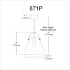 1LT Incandescent Pendant, PC, Clear Glass