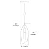1LT Incandescent Pendant, Blk Finish,Smoke Glass