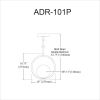 1LT Halogen Pendant AB Finish, White Glass