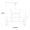 12LT Incandescent Chandelier, Matte Black