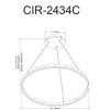 34W Chandelier, MB, FR Acrylic Diffuser