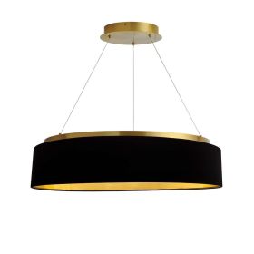 34W Chandelier, AGB, BLK Shade