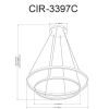 97W Chandelier, MB, FR Acrylic Diffuser