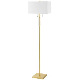 2LT Incandescent Floor Lamp, AGB, WH Shade