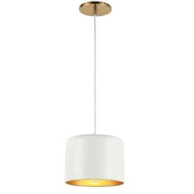 1LT Incand Pendant,  AGB, MW&GLD Shade