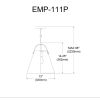 1LT Emperor Pendant Matte Black, Black Shade