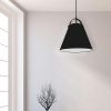 1LT Emperor Pendant Matte Black, Black Shade