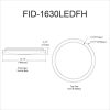 30W Flush Mount, MB, WH Diffuser