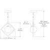 1LT Halogen Pendant MB & VB, Champagne Glass
