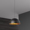 1LT Pendant, Matte Black Exterior, Gold Interior