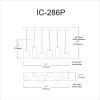 6LT Halogen Horizontal Pendant, MB, Clear Glass