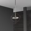 4LT Pendant, Polished Chrome & Matte Black Finish