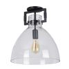 1LT Semi-Flush Mount, MB, CLR Glass