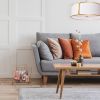 4LT Notched Drum Pendant GLD, WH Shade & Diffuser