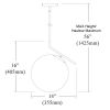 1LT Incand White Glass Pendant, PC Finish