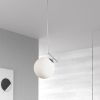 1LT Incand White Glass Pendant, PC Finish