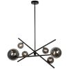 6LT Horz Pendant, MB, Smoked Glass