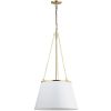 1LT Incandescent Pendant, AGB, WH Shade