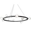 12LT Halogen Chandelier, MB, Clear Gls