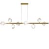 8LT Halogen Horizontal Pendant, AGB, Clear Gls