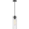 1LT Incand Pendant, MB, CLR Fluted Glass
