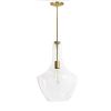 1LT Incandescent Pendant, AGB, CLR Glass