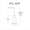 1LT Incandescent Pendant, AGB, CLR Glass