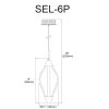 15W Pendant, MB, WH Acrylic Diffuser