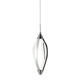 Pendant,,Swooped Arms, Polished Chrome