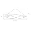 53W Horizontal Pendant, Satin Chrome Finish